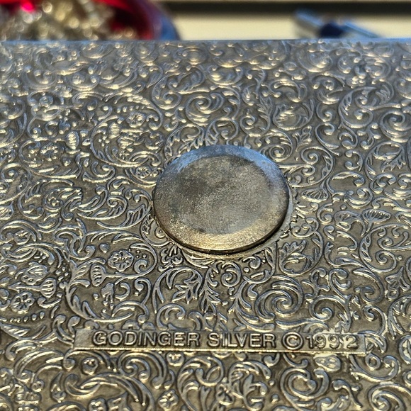 Intricate Silver-plate Decorative jewelry Box, Godinger silver 1992 - Picture 8 of 8